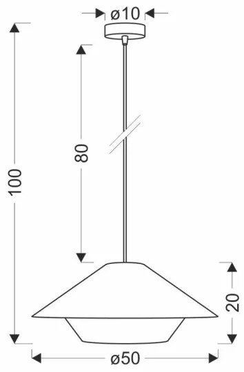 Závesný luster na lanku AFRICA 1xE27/40W/230V, priemer 50 cm, hnedá/krémová