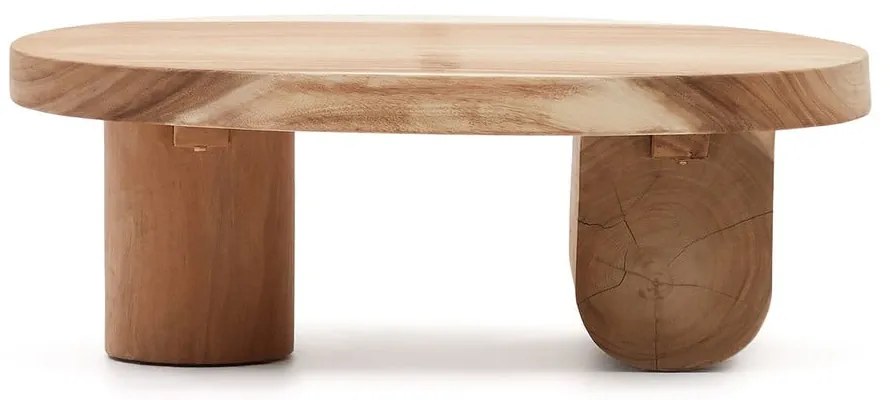 Konferenčný stolík z masívu munggur v prírodnej farbe 60x90 cm Mosi – Kave Home