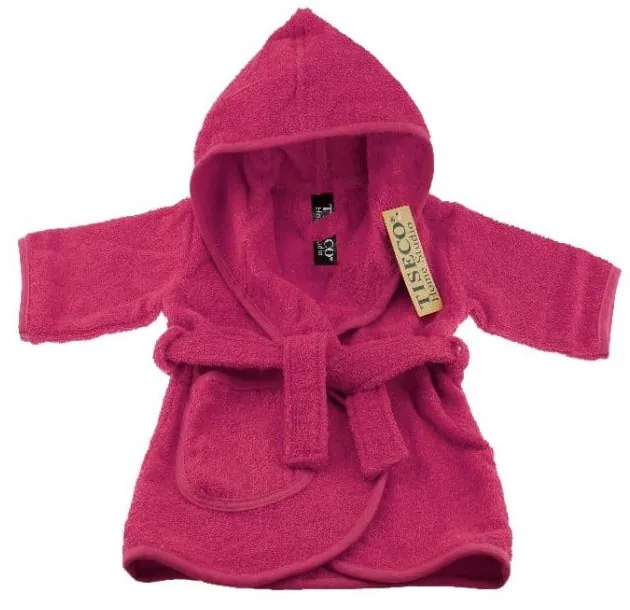 Tmavoružový bavlnený detský župan veľkosť 1-2 roky - Tiseco Home Studio