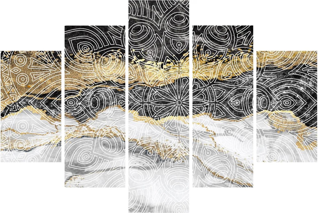 Obraz - Mandala v mramore (150x105 cm)