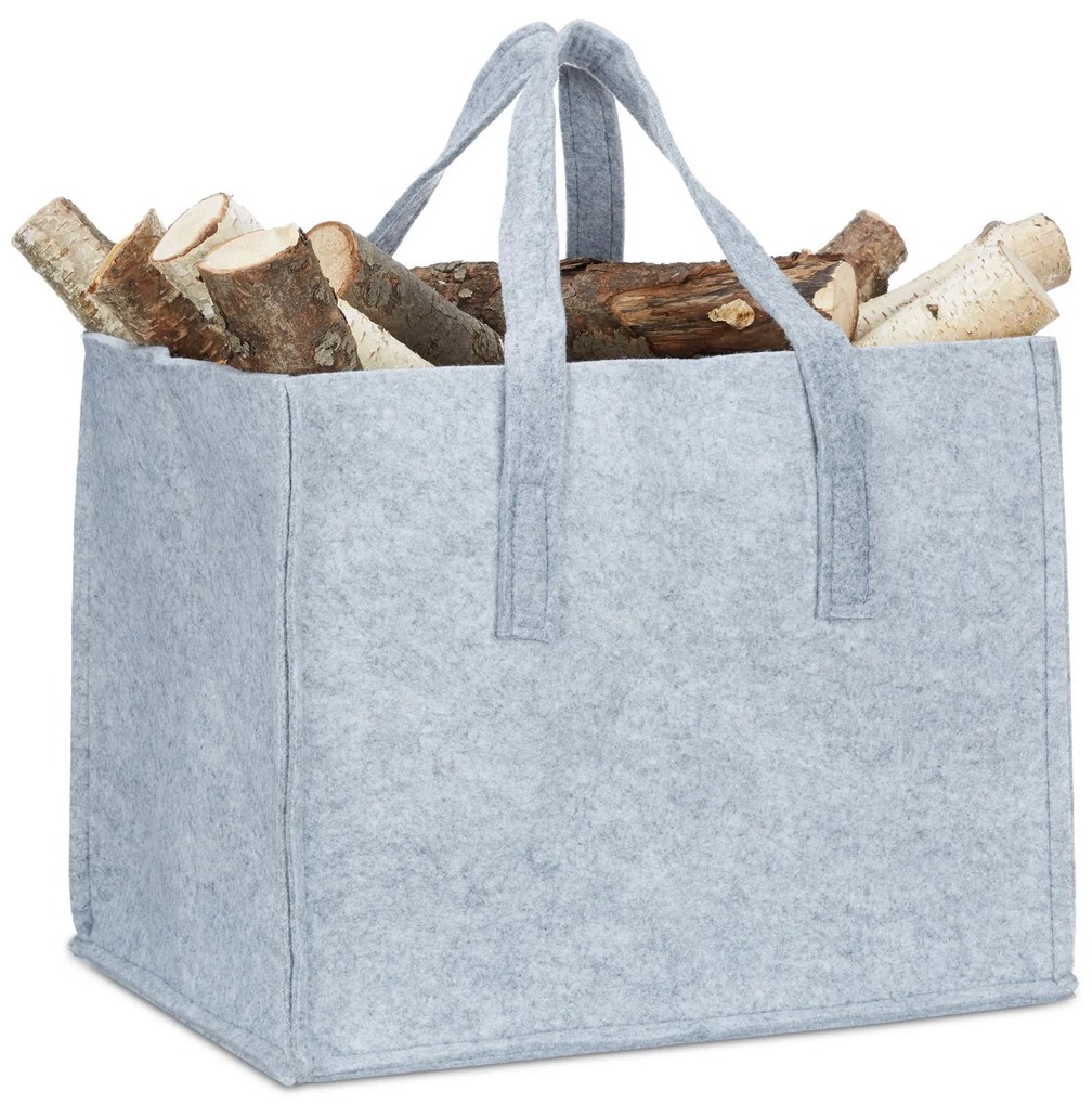 Plstená taška na palivové drevo RD21970, šedá