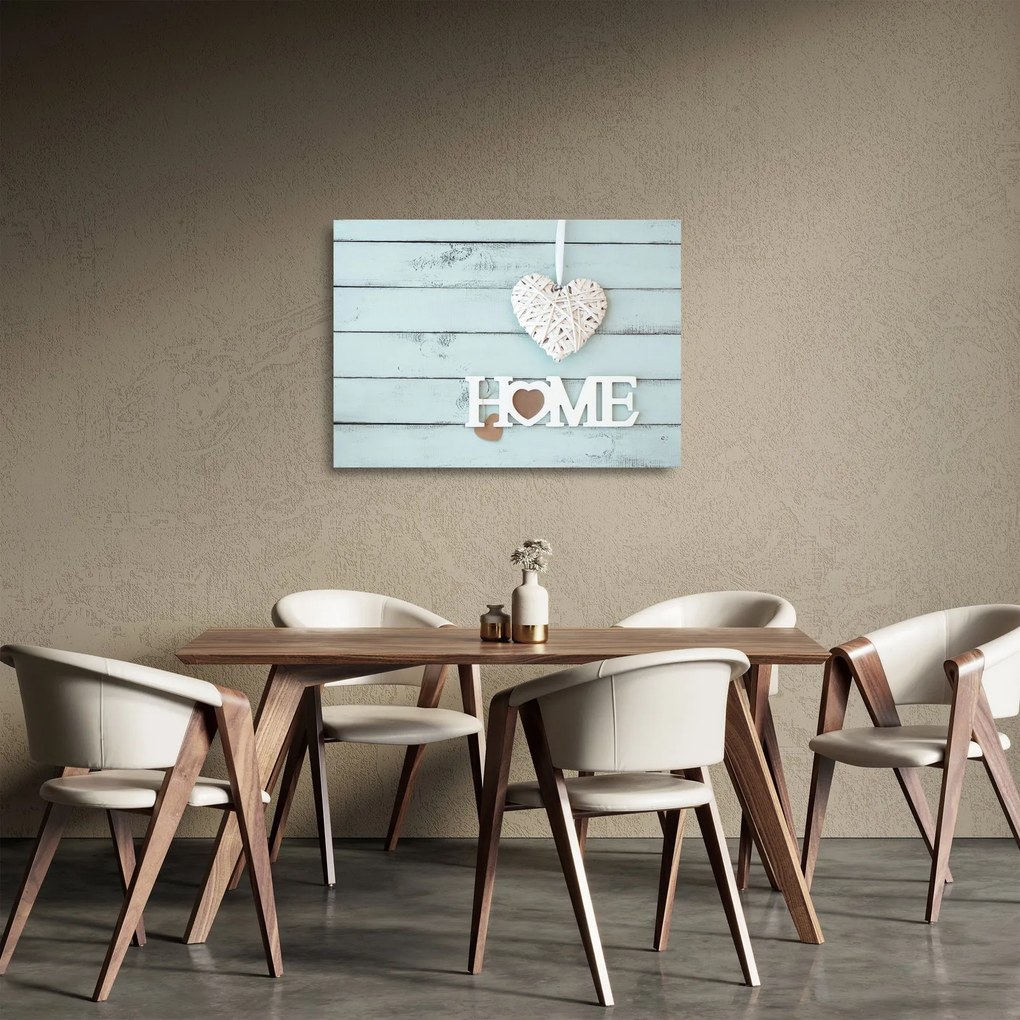 Sklenený obraz - I love home (70x50 cm)
