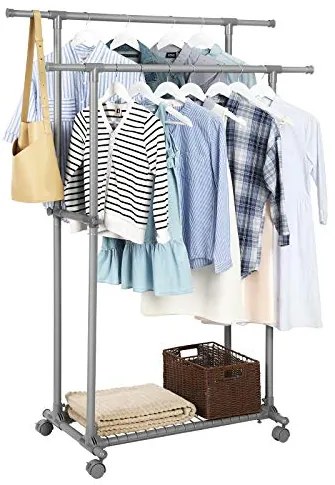 Stojan na oblečenie na kolieskach, 146-166x87-150x52cm