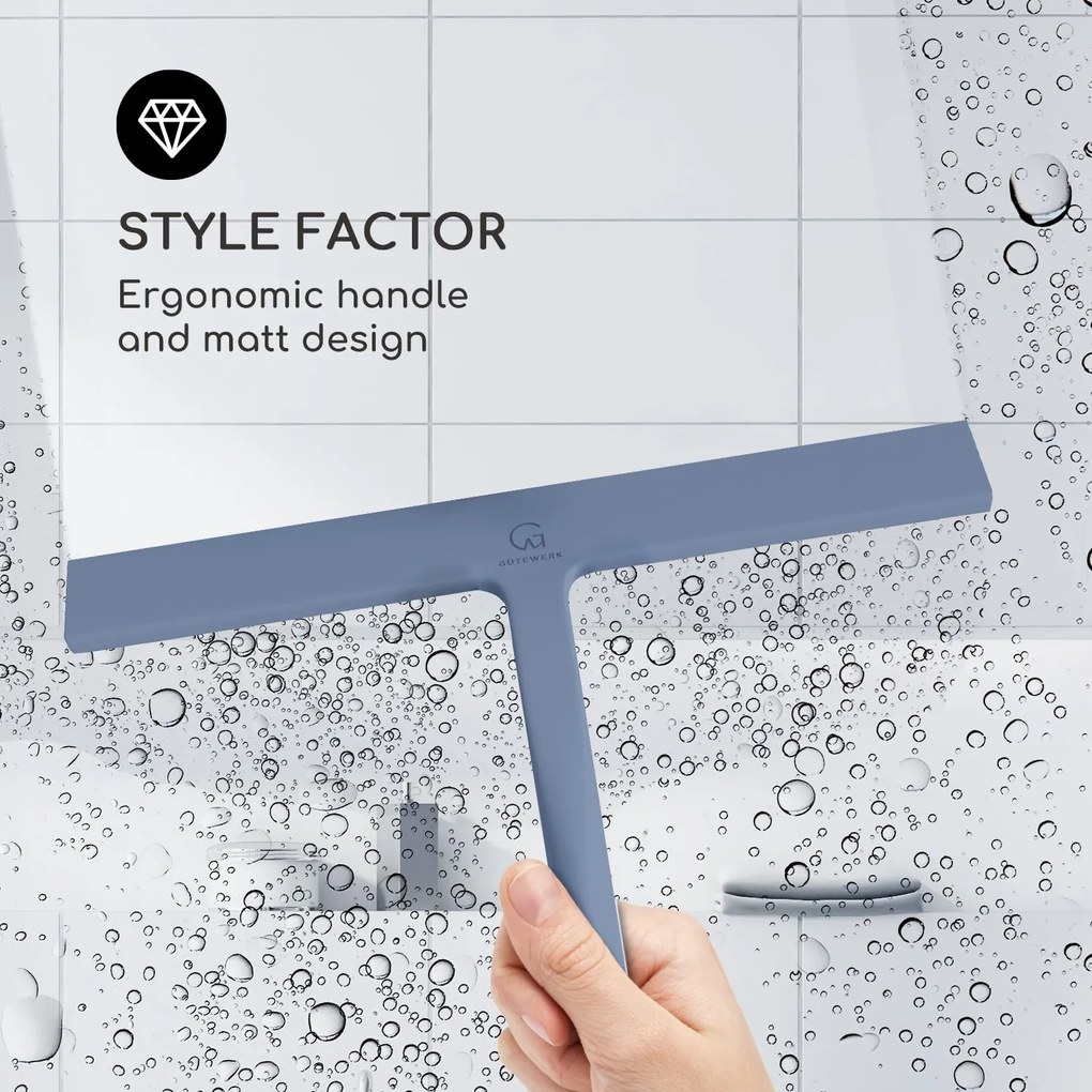 Gütewerk by blumfeldt Blaze Stierka na sprchový kút 28 cm Silikónový kryt Jadro z nehrdzavejúcej ocele Moderný dizajn