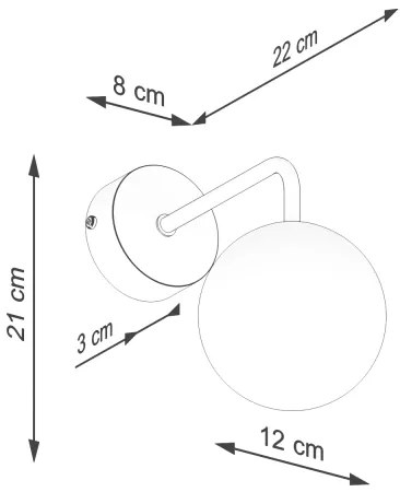 Sollux SL.1658 - Nástenná lampa ASTRAL 1xG9/8W/230V biela