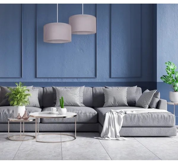 Duolla - Luster na lanku BRISTOL 1xE27/40W/230V pr. 45 cm šedá