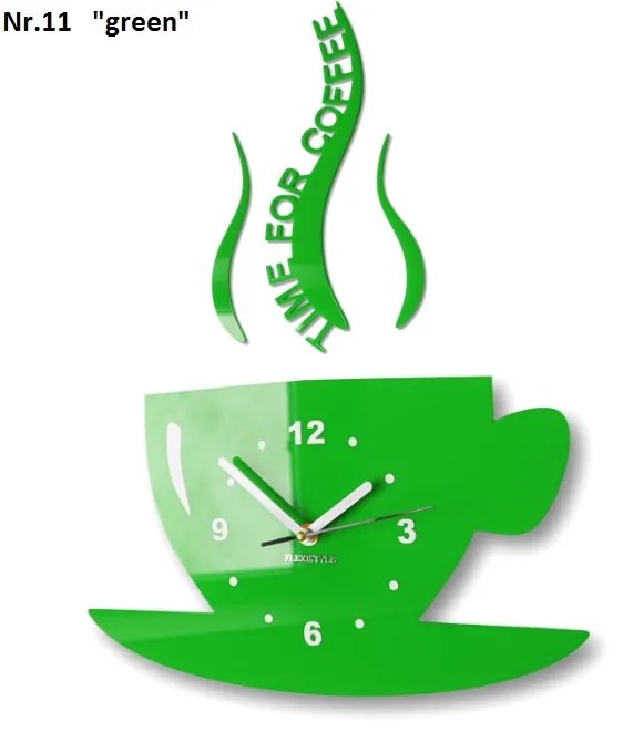Nástenné hodiny Time for coffee modrá