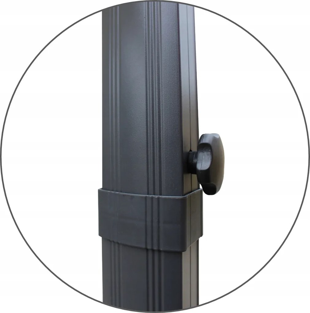 CH Krémový záhradný slnečník s obalom Roma Mini - 2,5 x 2,5 m