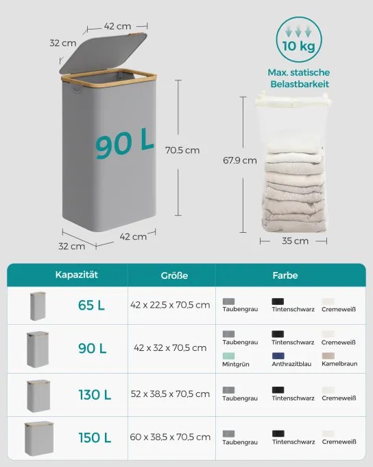 Kôš na bielizeň 90L LCB509G01