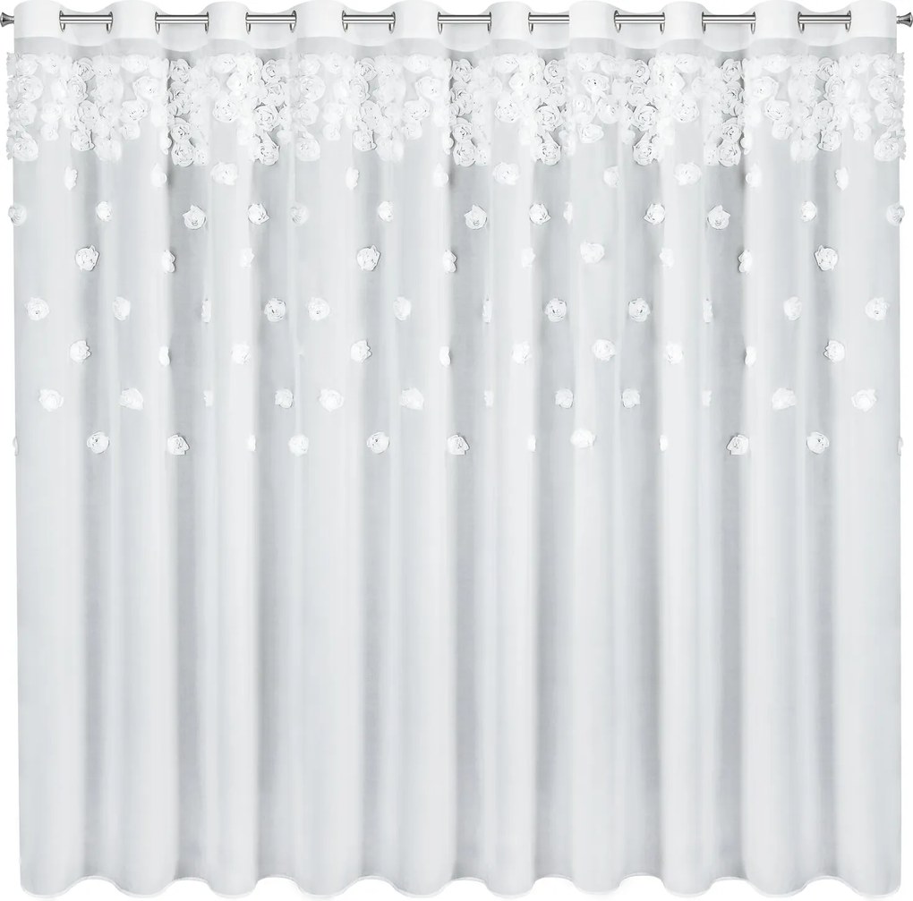 ZÁCLONA NA KRÚŽKOCH DIANA3 350X250 CM BIELA