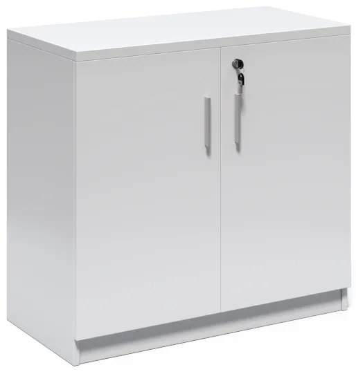 Nízka kancelárska skrinka Houseland Prime Line 02 80 cm biela