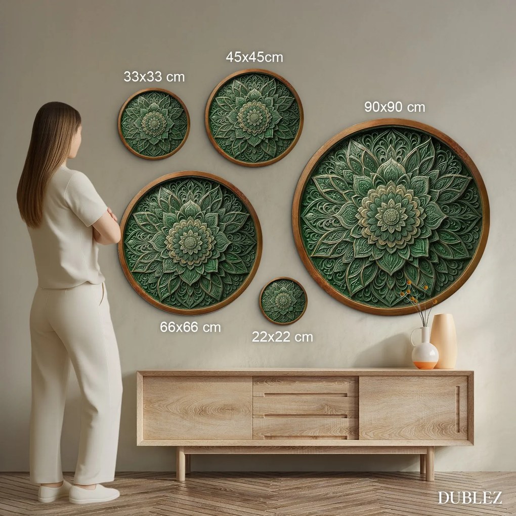 DUBLEZ | Mandala na stenu - Smaragd