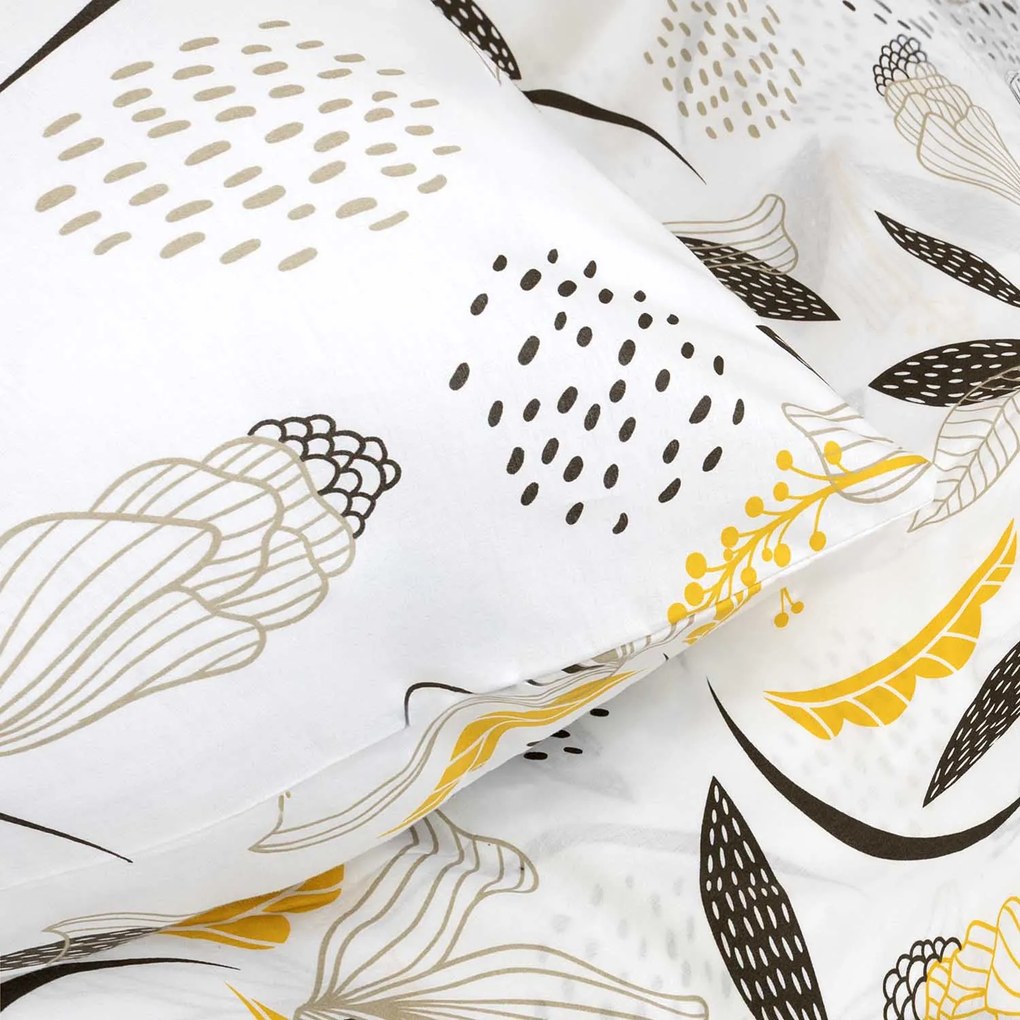 RENFORCÉ OBLIEČKY CHARLOTTE EXCLUSIVE 200X220 CM, 2 KS 70X80 CM KVETY