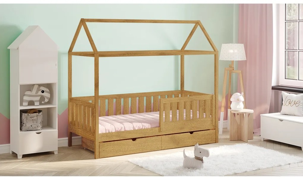 Detská posteľ domček Nemos II Certifikát Buk 80 x 160 cm