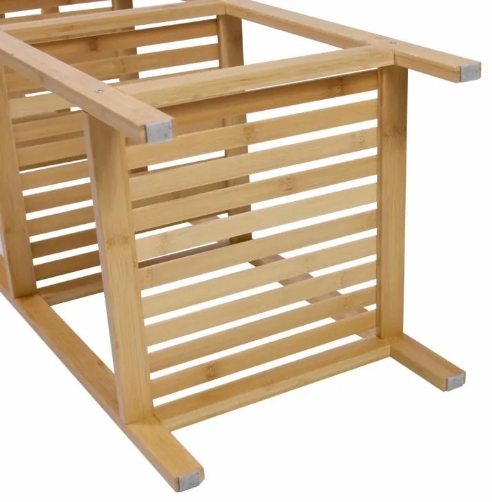 Divero bambusový regál 5 políc 33 x 33 x 146 cm prírodný D104131