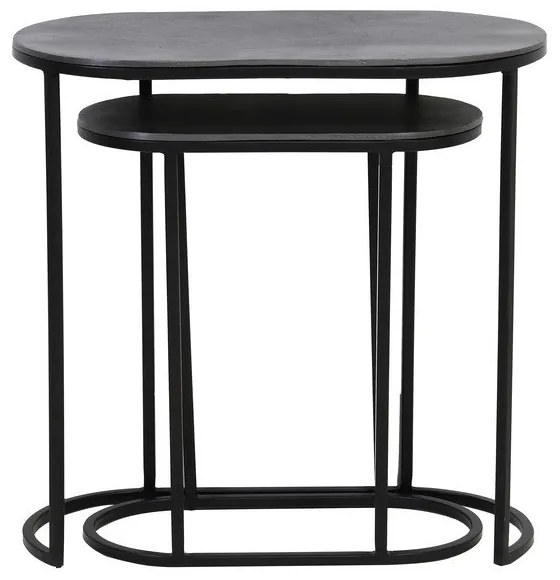 Kovové odkladacie stolíky v súprave 2 ks 26x53 cm Bocov – Light & Living