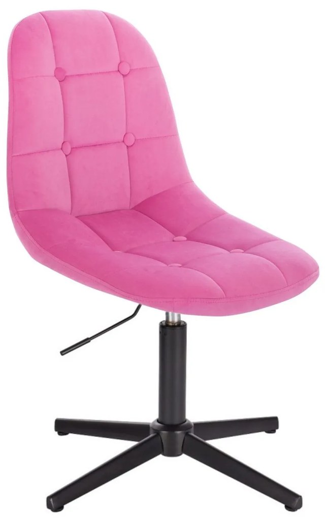 LuxuryForm DESIGN Stolička SAMSON VELUR na čiernom kríži - ružová