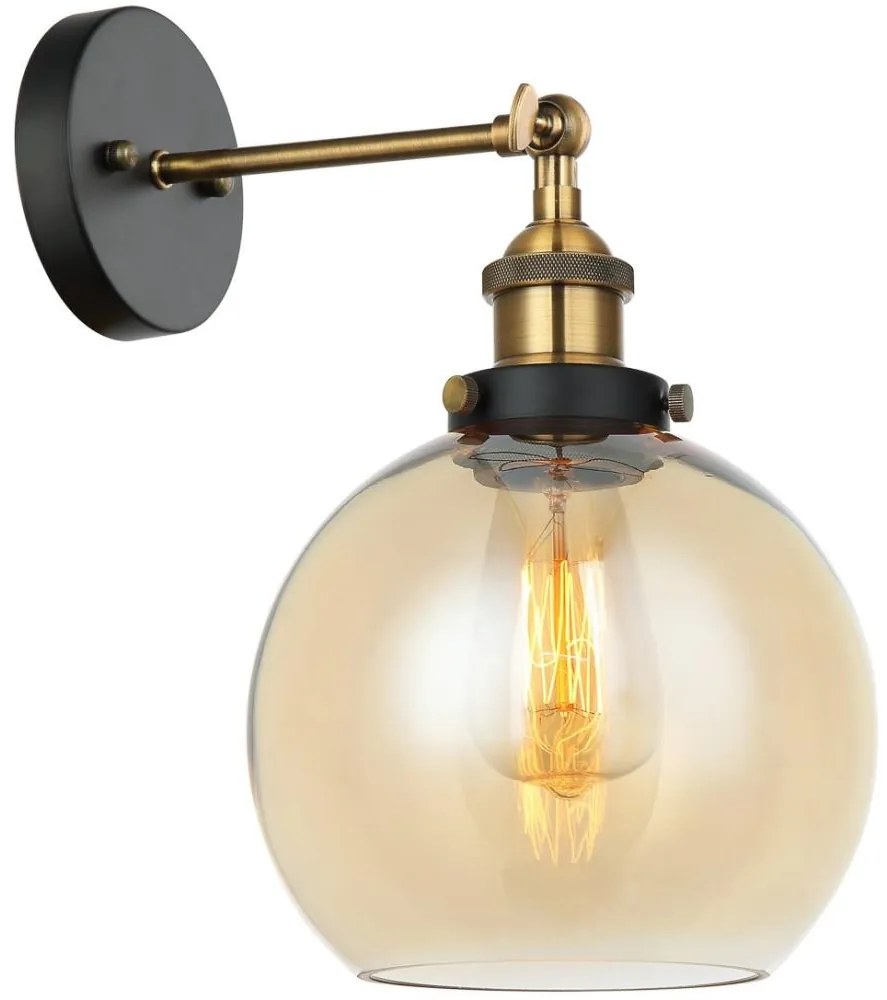 ITALUX MBM-4330/1 GD+AMB - Nástenné svietidlo CARDENA 1xE27/40W/230V