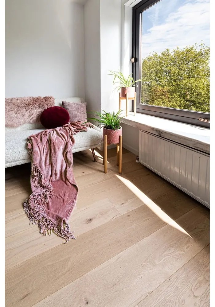 Ružový pléd Tiseco Home Studio Flanelo, 170 x 130 cm