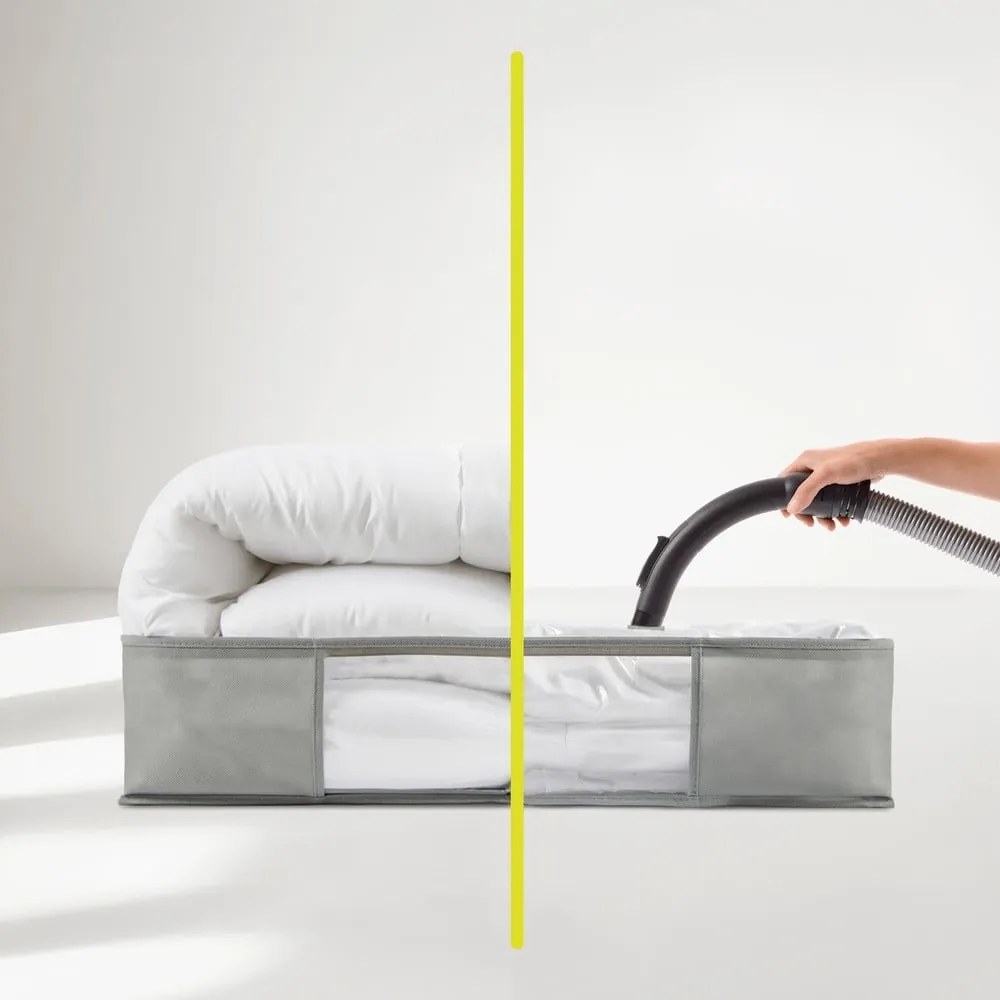 Vákuový plastový úložný box pod posteľ 60x45x15 cm – Homéa