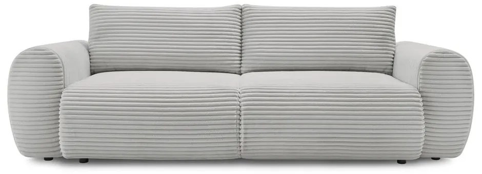 Svetlosivá menčestrová rozkladacia pohovka 257 cm Lucien – Bobochic Paris