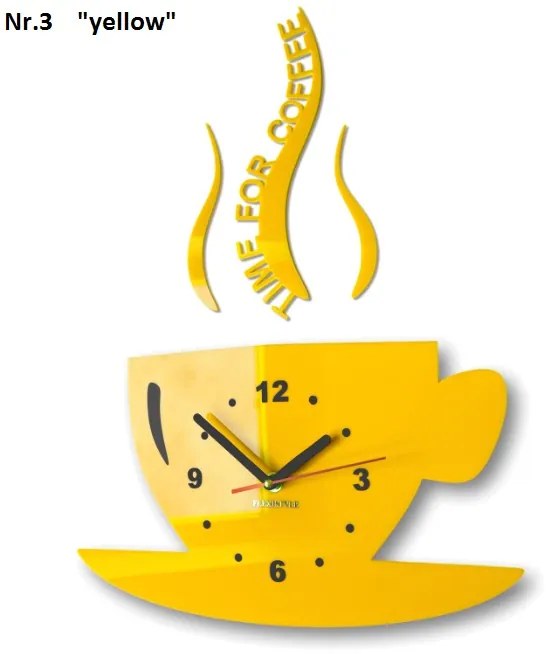 Nástenné hodiny Time for coffee modrá