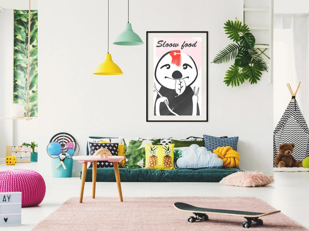 Artgeist Plagát - Sloth Trendsetter [Poster] Veľkosť: 20x30, Verzia: Zlatý rám
