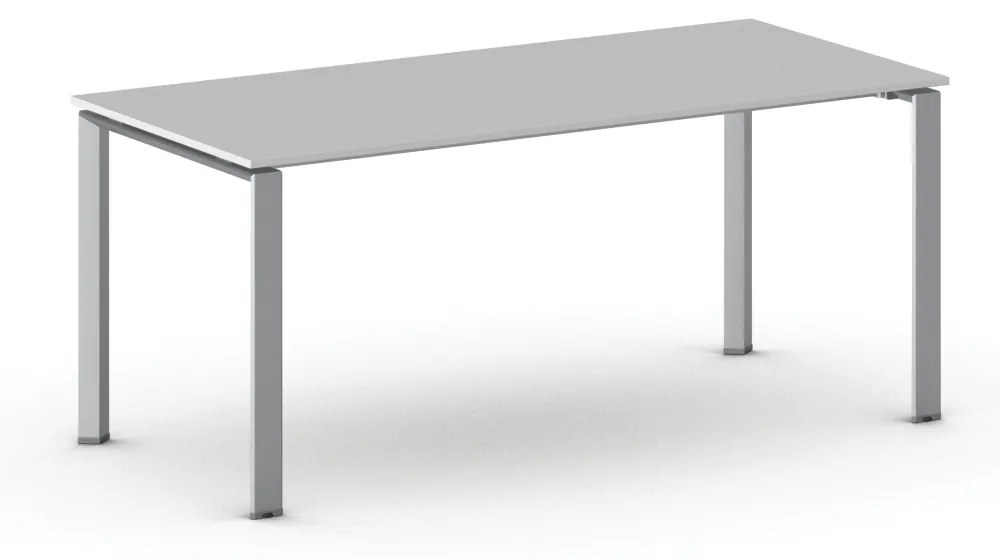 Rokovací stôl PRIMO INFINITY so sivostriebornou podnožou 1800 x 900 x 750 mm, sivá