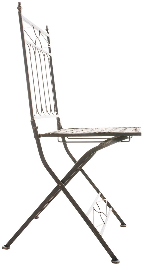 Kovová skladacia stolička Asina (SET 2 ks) - Bronzová