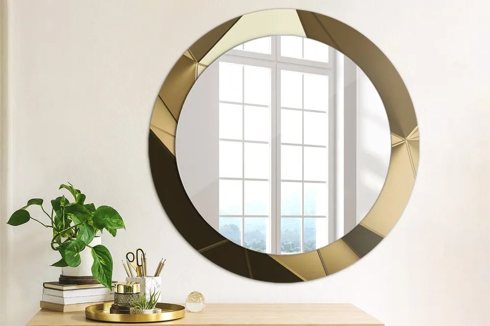 Okrúhle ozdobné zrkadlo Moderná abstrakcia fi 70 cm