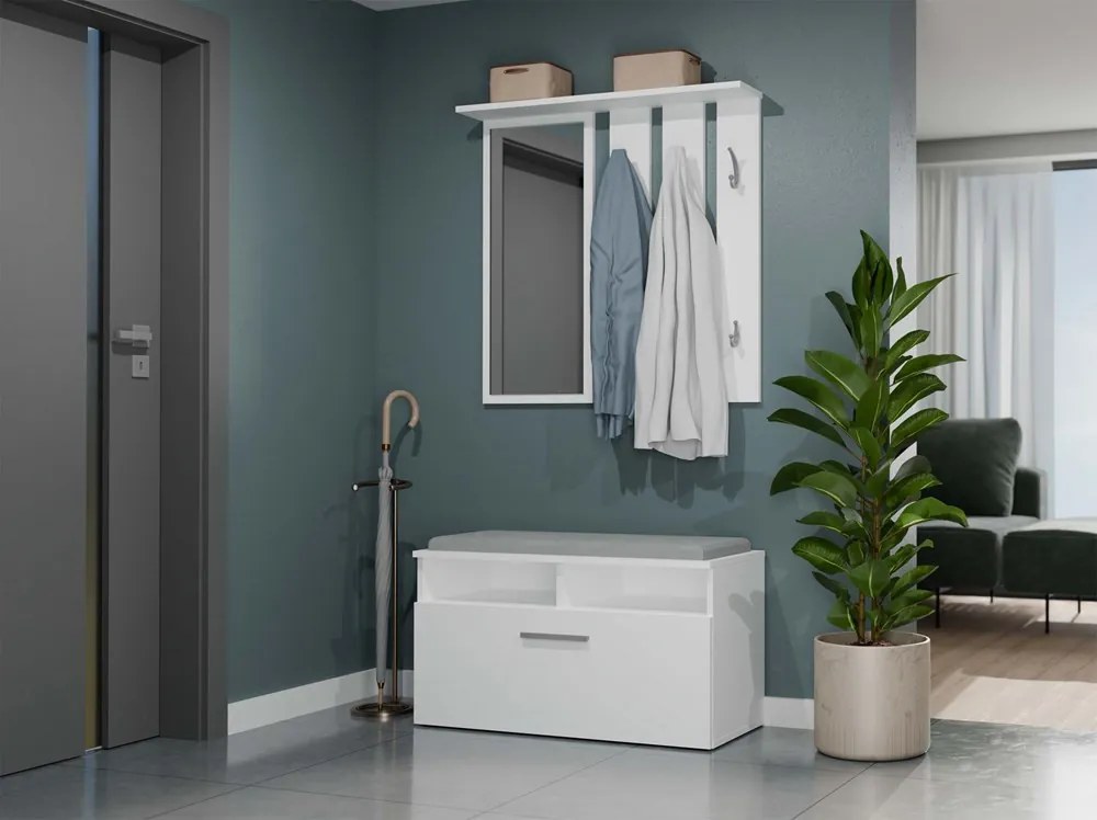 Botník (skrinka na topánky) Reclemos 1 (biela). Akcia -23%. Vlastná spoľahlivá doprava až k Vám domov. 1132593