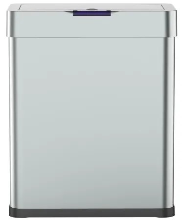 Bezdotykový odpadkový Jumbo kôš 60l USB kábel zadarmo, strieborná