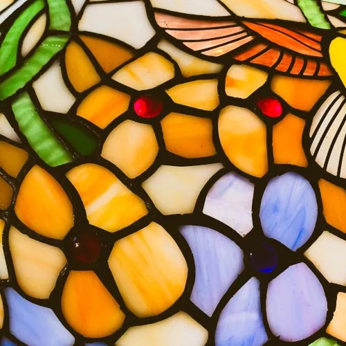 Stolná lampa Tiffany vitráž Slim kolekcia SPRING Ø40*72