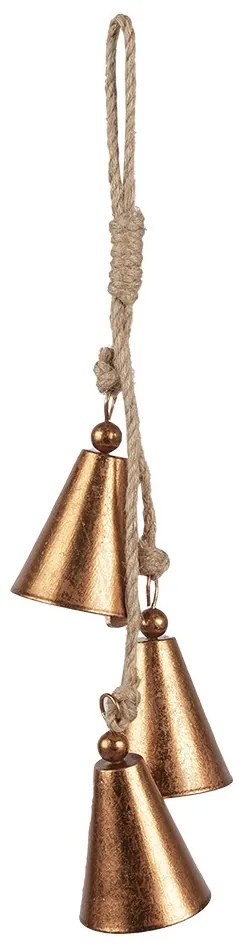 3ks medené antik závesné dekoratívne zvončeky - 10*5*36 cm