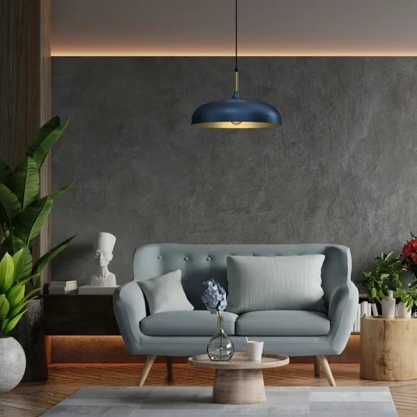 Brilagi - Luster na lanku ABRAHAM 1xE27/60W/230V pr. 45 cm modrá