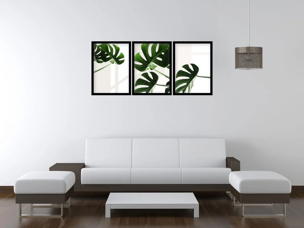 Gario Sada plagátov Krásna zeleň - 3 dielna Farba rámu: Bez rámu, Rozmery: 135 x 63 cm