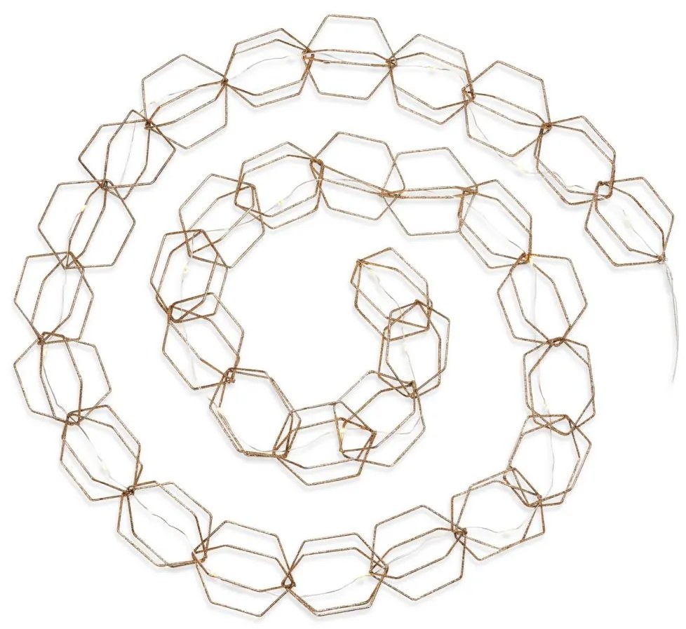 Markslöjd 705754 - LED Dekoračná reťaz SERVE LED/3xAA 1,9m zlatá