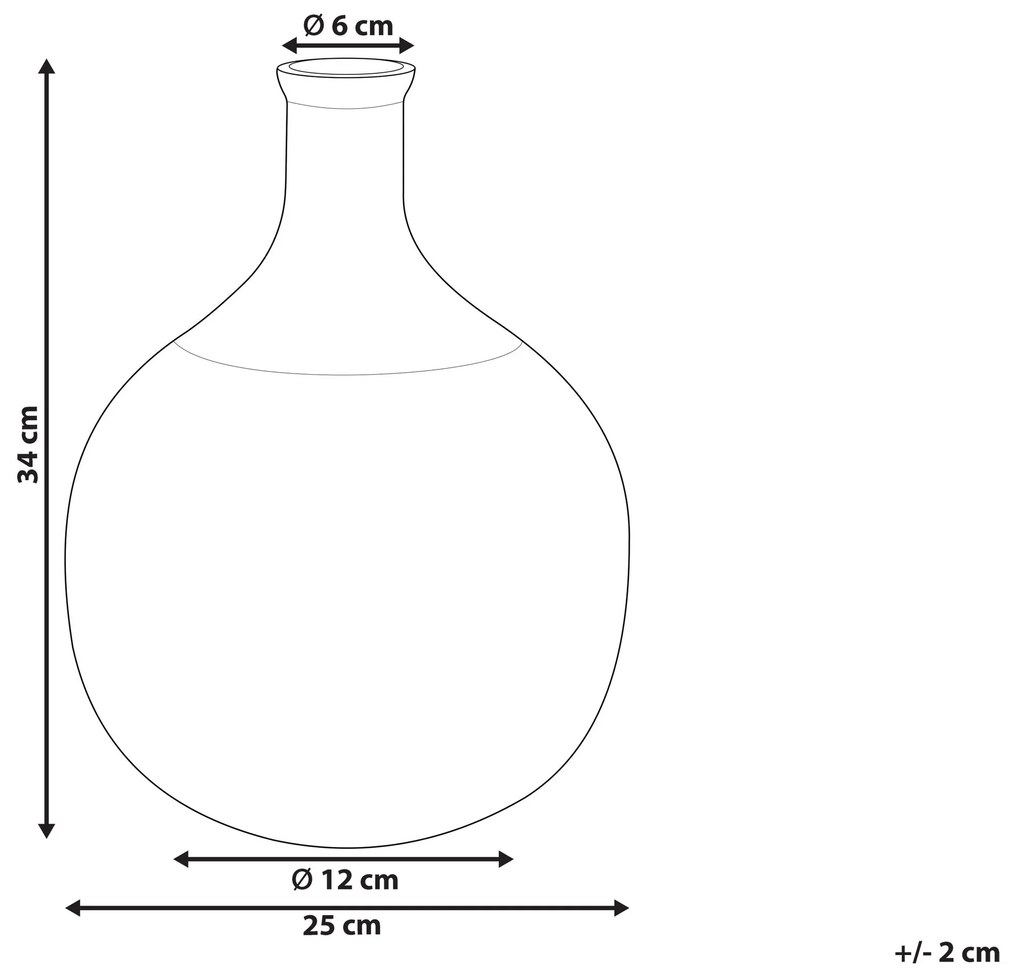 Sklo Váza na kvety 34 Zelená ACHAAR Beliani