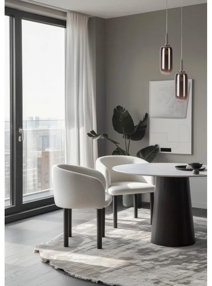 Antracitové LED závesné svietidlo so skleneným tienidlom ø 13 cm Fiuggi – Candellux Lighting