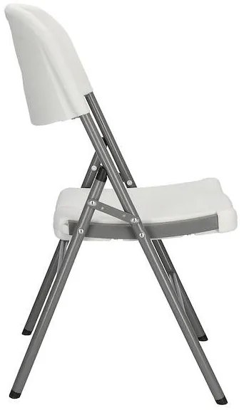 SPRINGOS Set 4 cateringových stoličiek, banketová stolička, turistická stolička do záhrady - biele