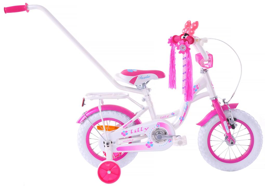 Fuzlu Detský bicykel 12&quot; Lilly bielo-ružový 10&quot; 2024