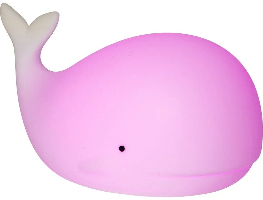 Biele LED detské nočné svetlo Whale - Star Trading