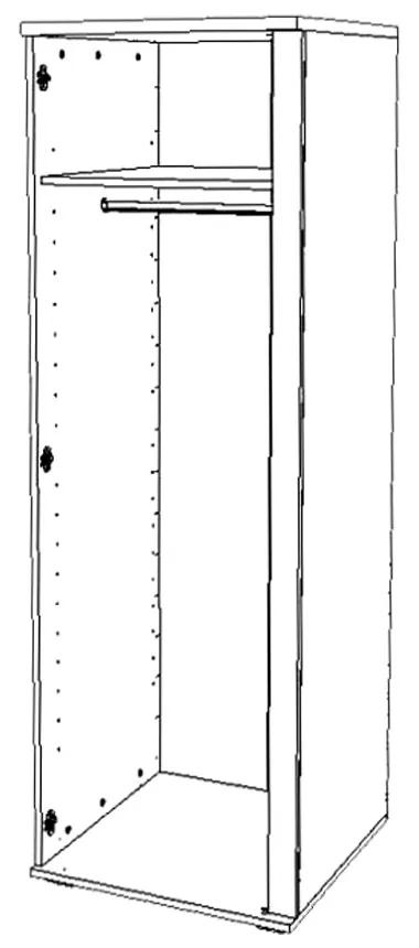 DREVONA Úzka vešiaková skriňa buk AMY 28 (180)
