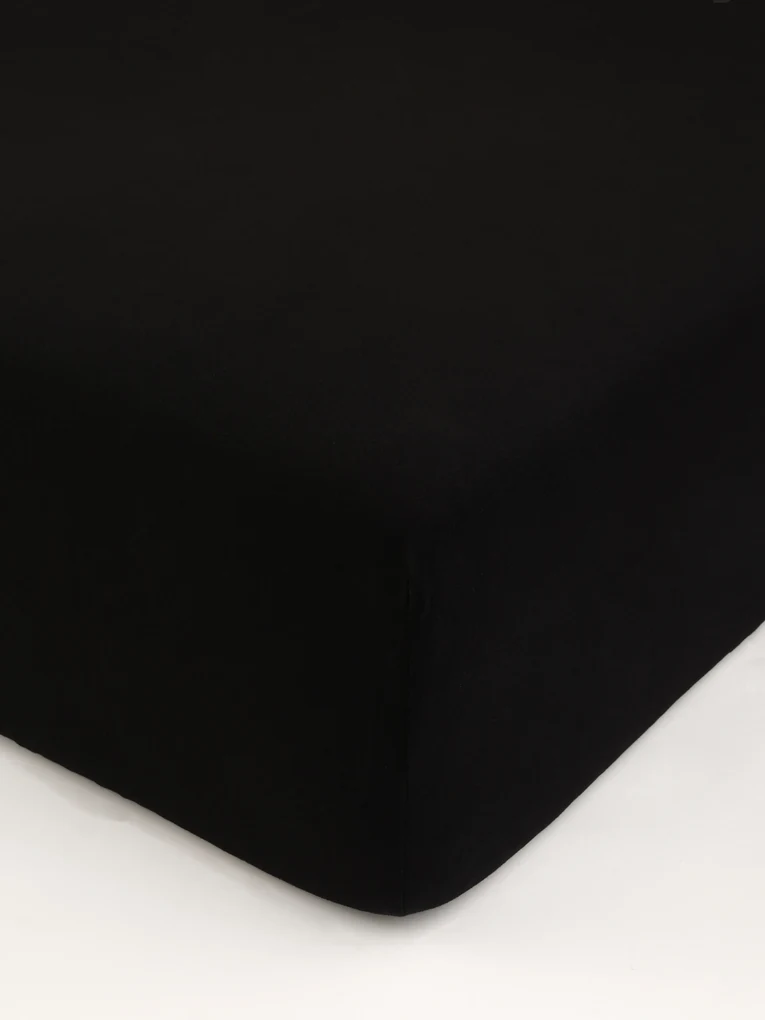 Jersey plachta s elastanom Deluxe 160 × 200 cm – čierná