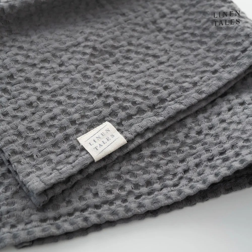 Tmavosivé uteráky a osušky v súprave 3 ks Honeycomb - Linen Tales