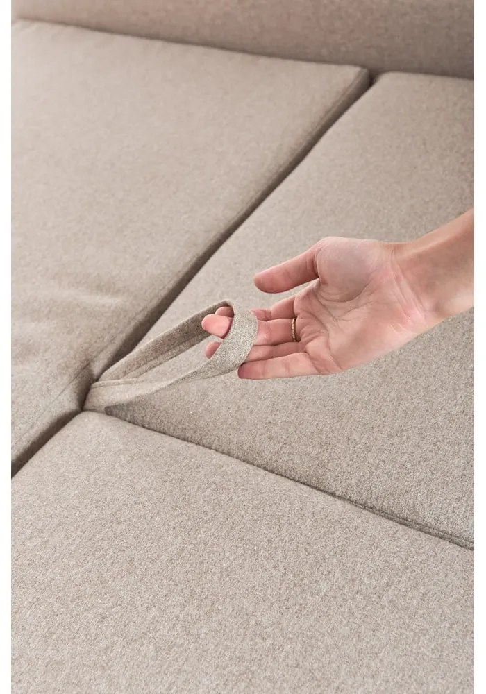 Béžová variabilná rozkladacia rohová pohovka Bonami Selection Pop