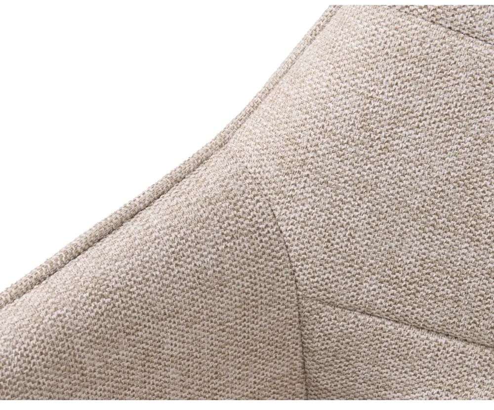 Béžové čalúnené jedálenské kreslo s podrúčkami Nolan – Unique Furniture
