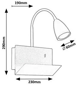 Rabalux TACITO nástenné svietidlo 71089