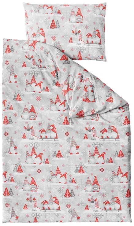 Bavlnené obliečky VIANOČNÝ ŠKRIATOK červený Rozmer obliečky: 70 x 90 cm | 140 x 200 cm