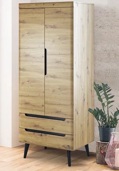 Šatníková skriňa Nordi, dub artisan